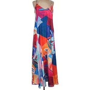 Nicole Miller Multicolor Abstract Maxi Dress